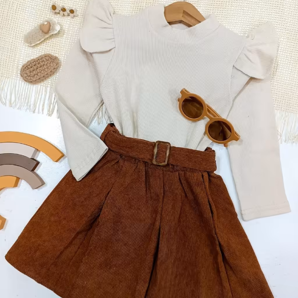 شومیز دامن دخترانه در 3سایز بسیاار باکیفیت 