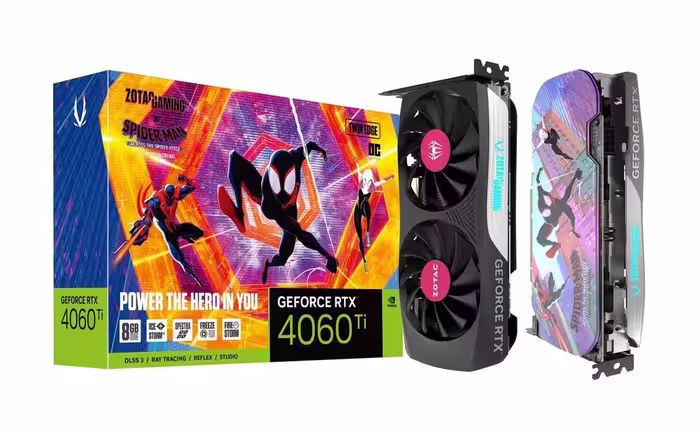 کارت گرافیک زوتاک مدل GeForce RTX 4060 Ti 8GB Twin Edge OC SPIDER-MAN
