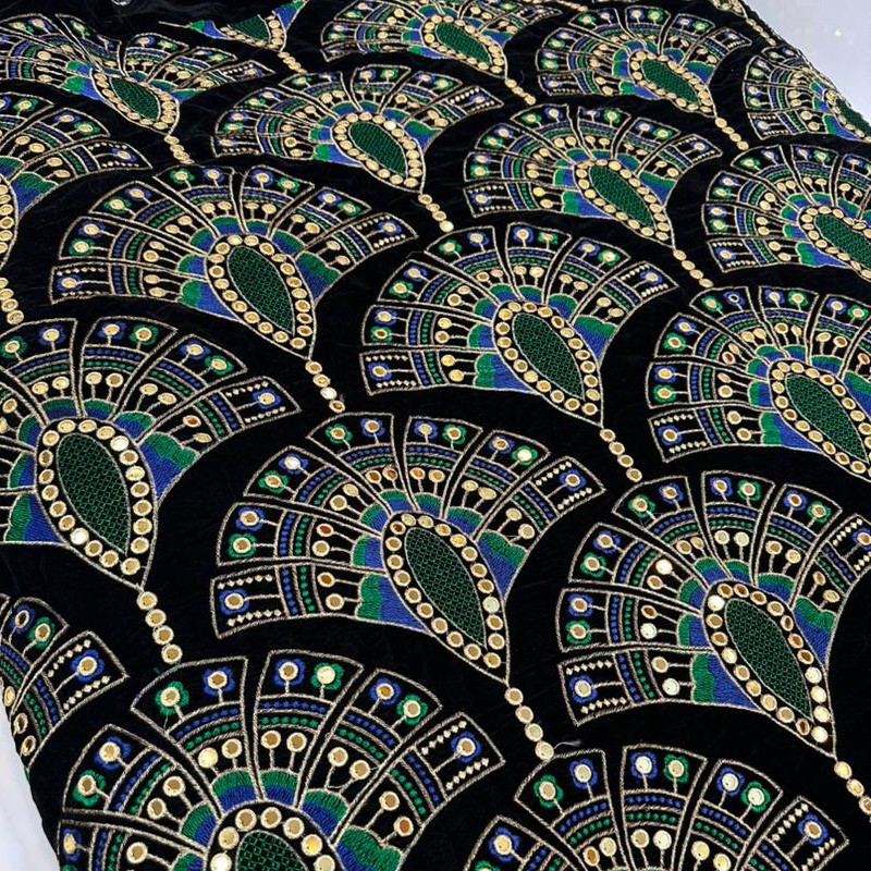 پارچه مانتو سوزندوزی طاووسی ترندو پرطرفدار