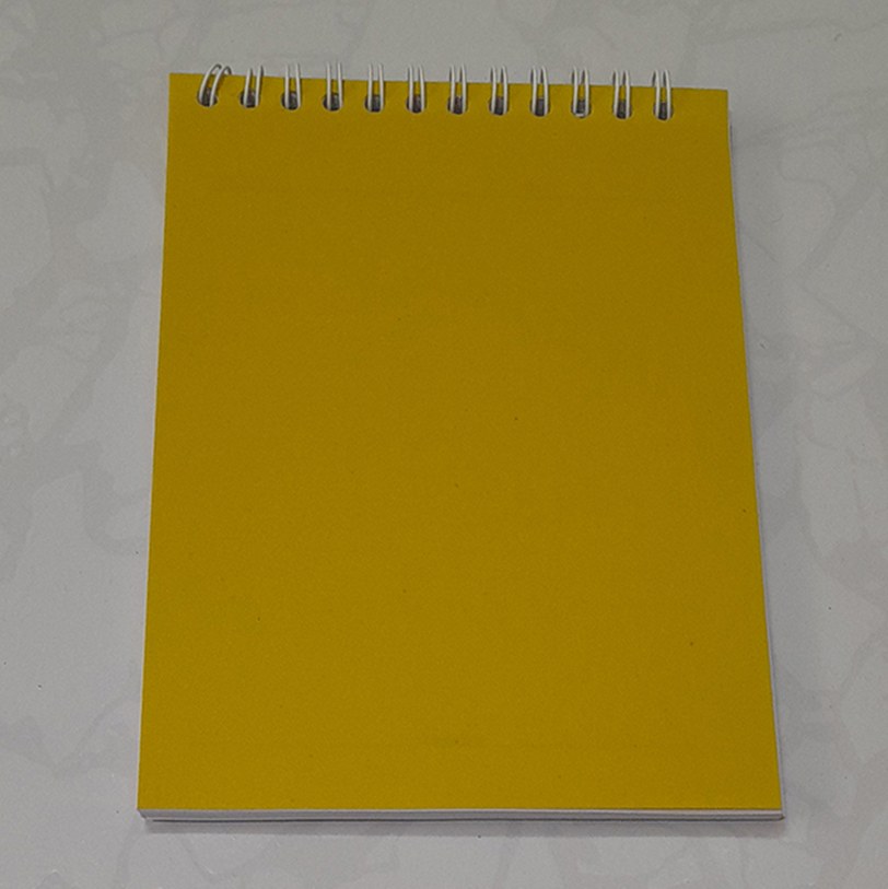 دفترچه یادداشت سیمی 60 برگ-جلد طلقی-کد3-طرح ساده