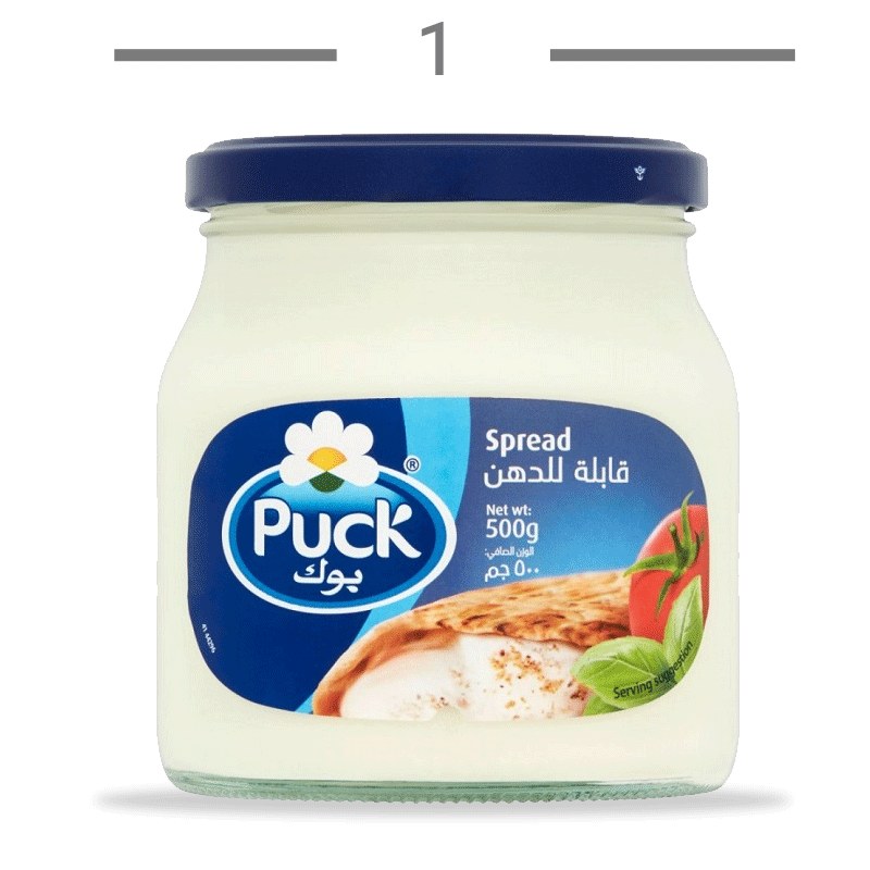 پنیر خامه ای پوک Puck ساخت بحرین وزن 500 گرم