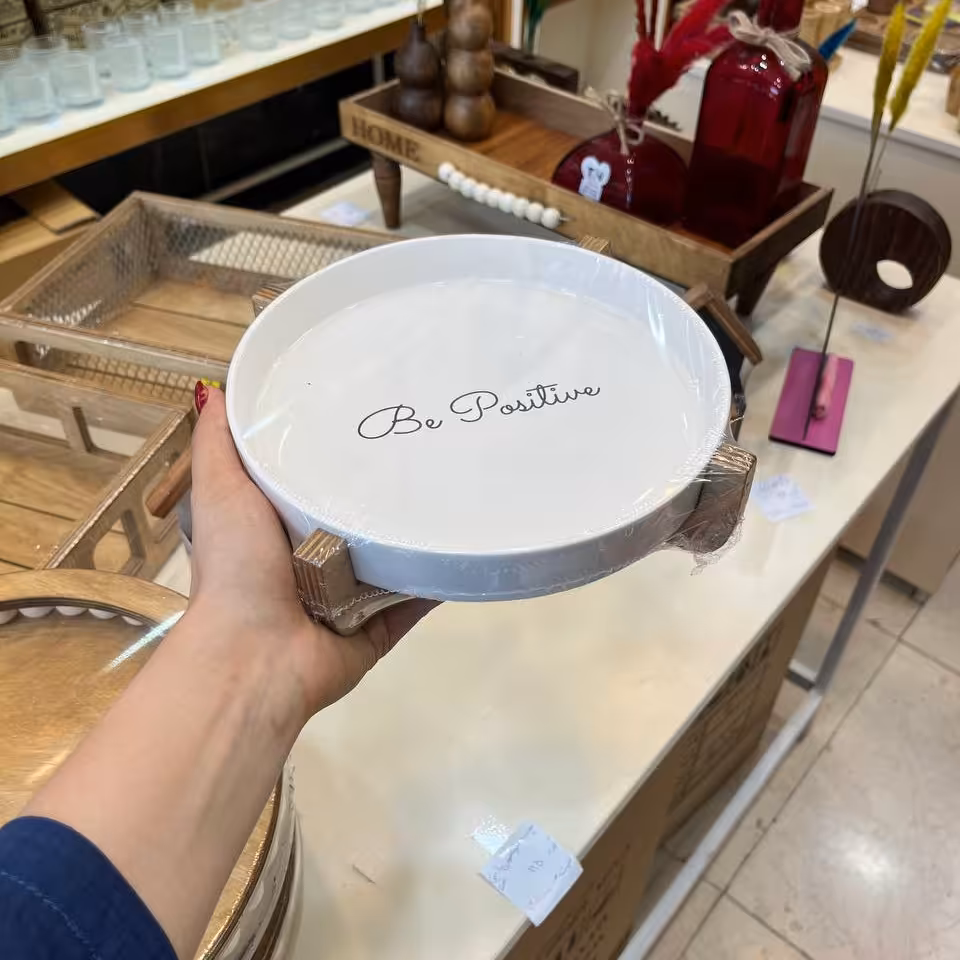 بیسکوییت خوری پایه چوبی تکست قطر 20