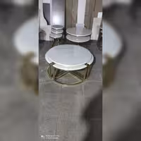 میز عسلی و جلو مبلی فلزی مدل پیتزایی گرد 