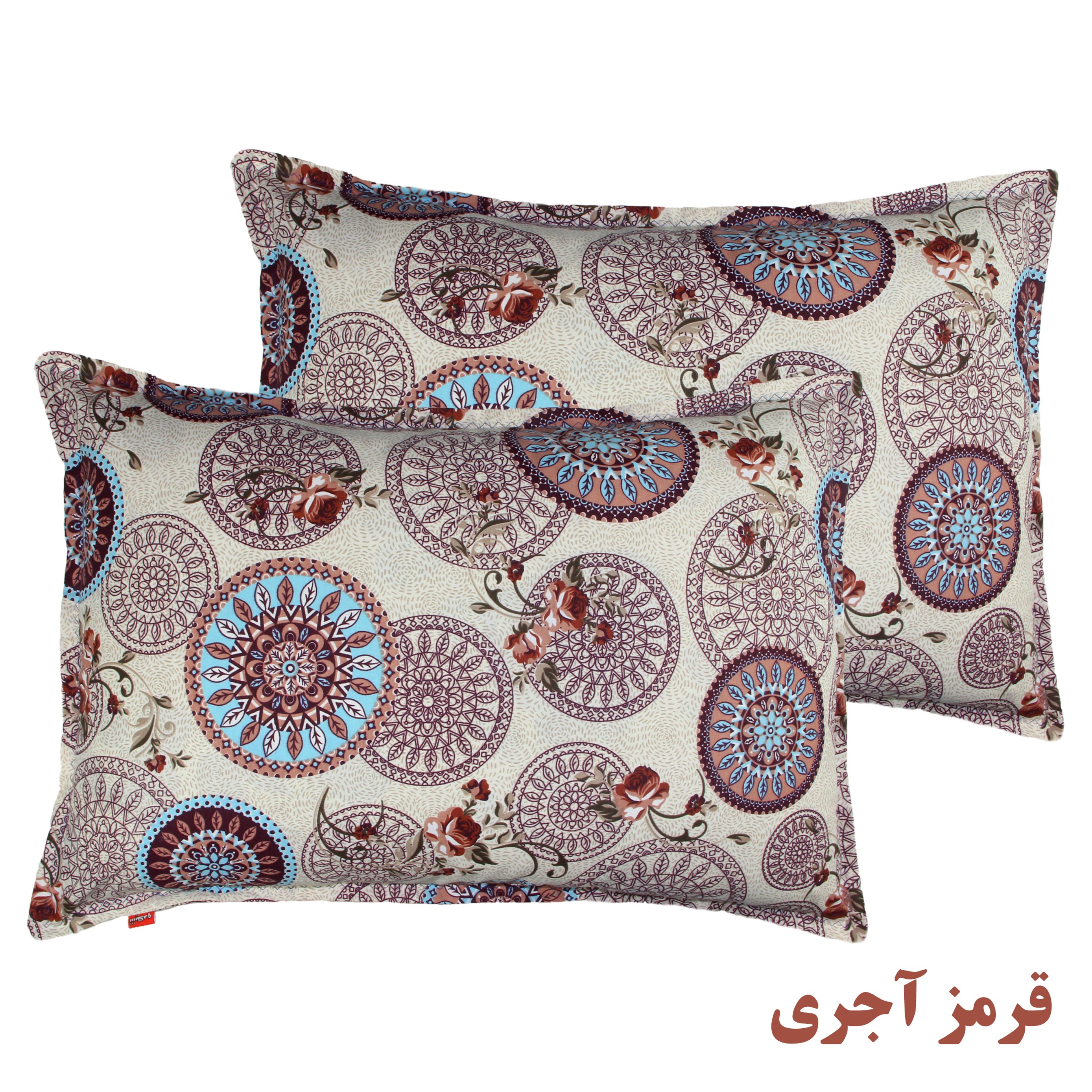 روبالشی شیکدو مدل RB33 بسته 2 عددی رنگ قرمز آجری
