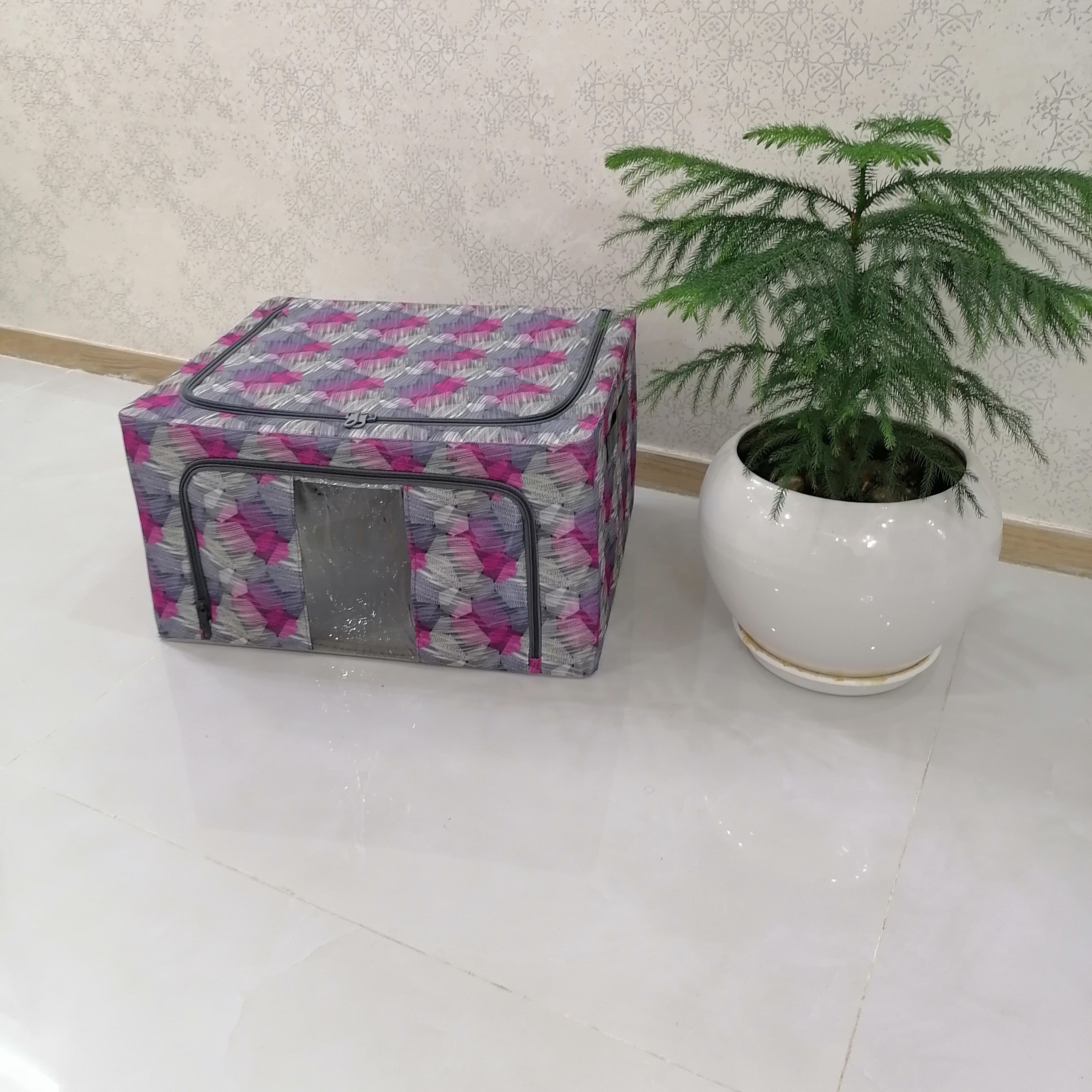 باکس لباس اسکلت فلزی طرح بنفش سایزچهار