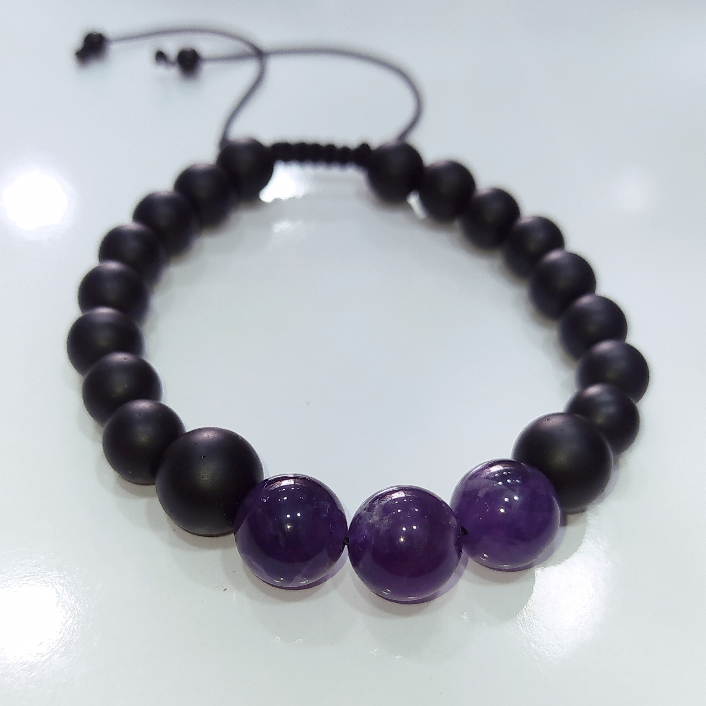 دستبند اونیکس -  آمیتیست