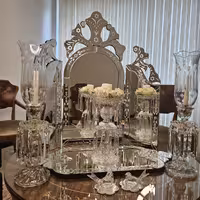 آینه سه لت تاجدار خاص ابعاد 90 در 90 cm  دکوراتیو خاص 