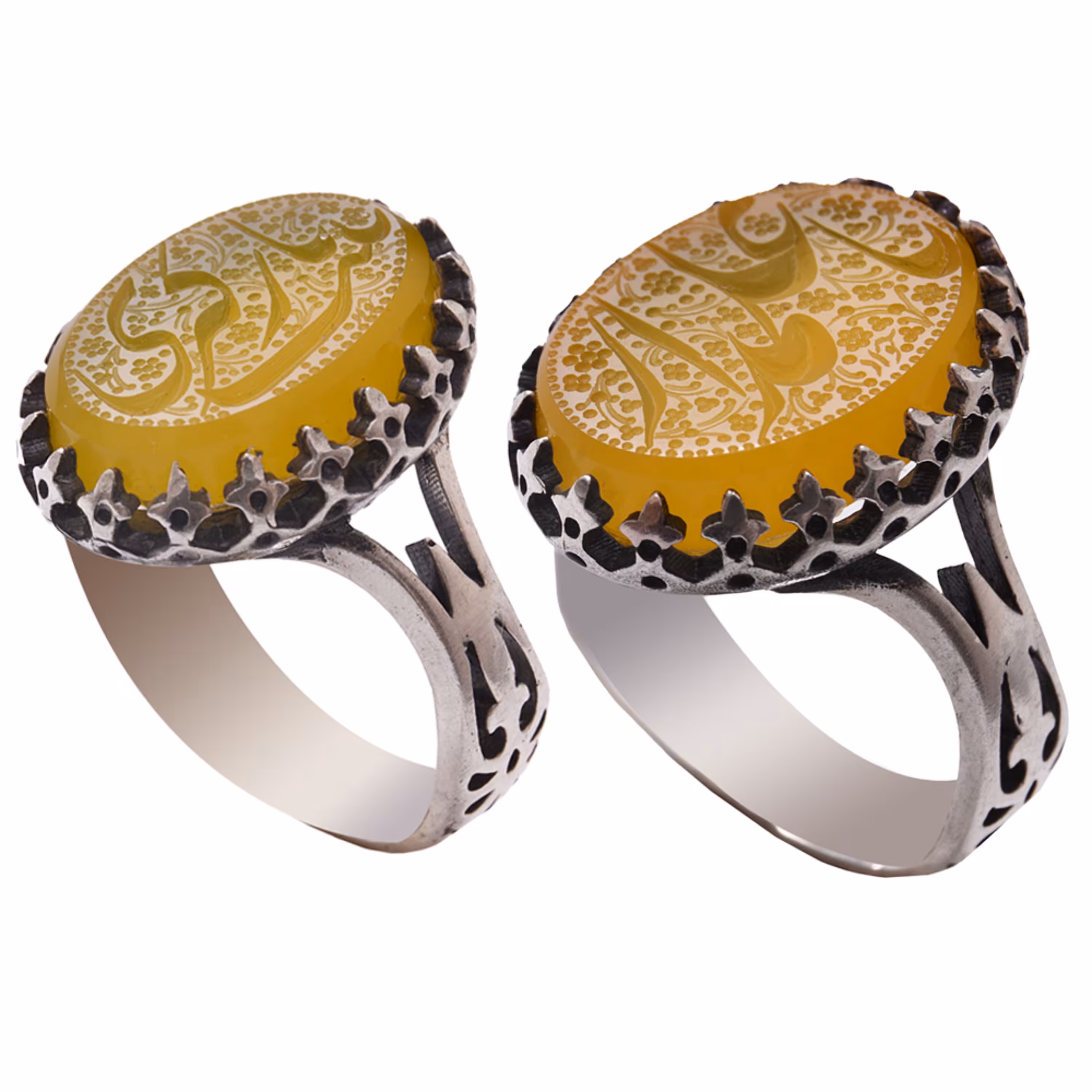 ست انگشتر نقره یا علمدار و یا زینب کبری 