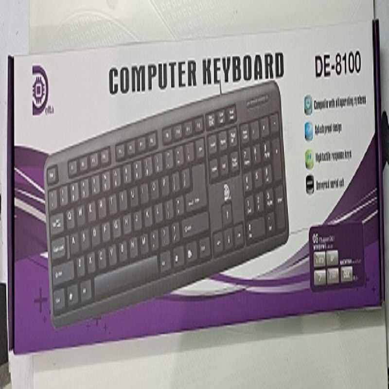 کیبورد سیم دار DELTA-DE8100 مشکی  