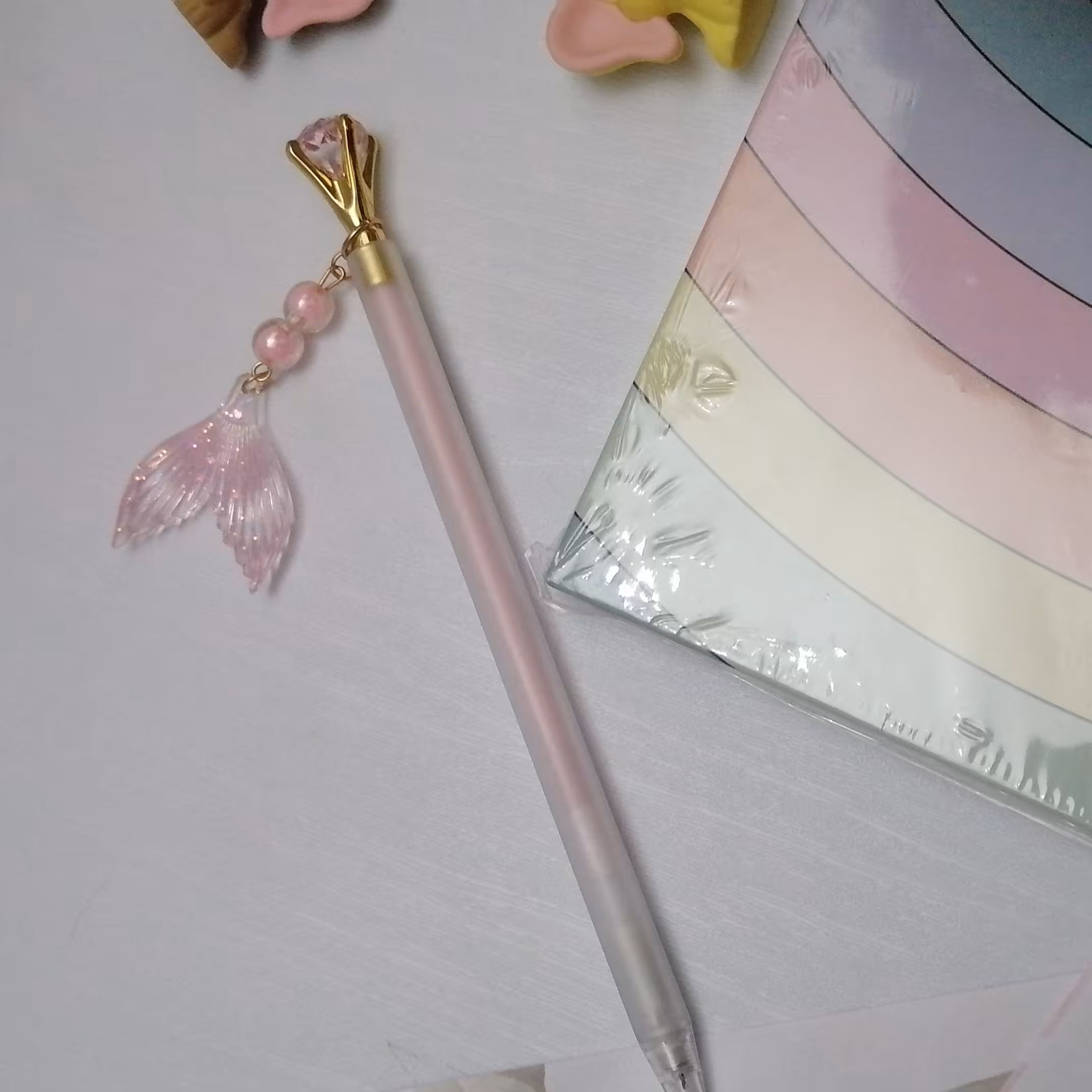 اتود پاستیلی آویز دار پری دریایی بسیییاااار زیبا و چشم نواز سایز نوک 7 دهم