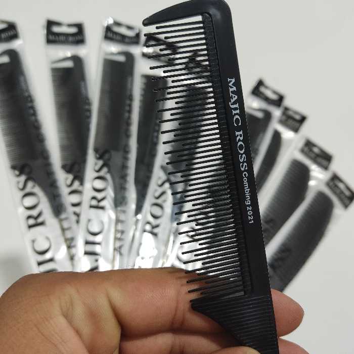 شانه پوش دهنده مو مجیک رز دم فلزی دندانه کوتاه و بلند 