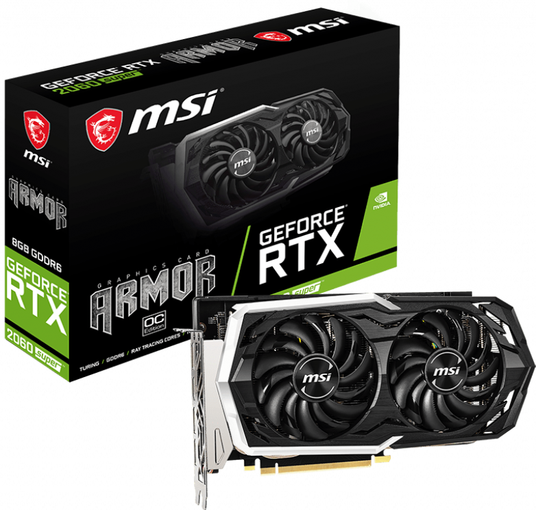 کارت گرافیک ام اس آی مدل GeForce RTX 2060 SUPER ARMOR OC با حافظه 8 گیگابایت