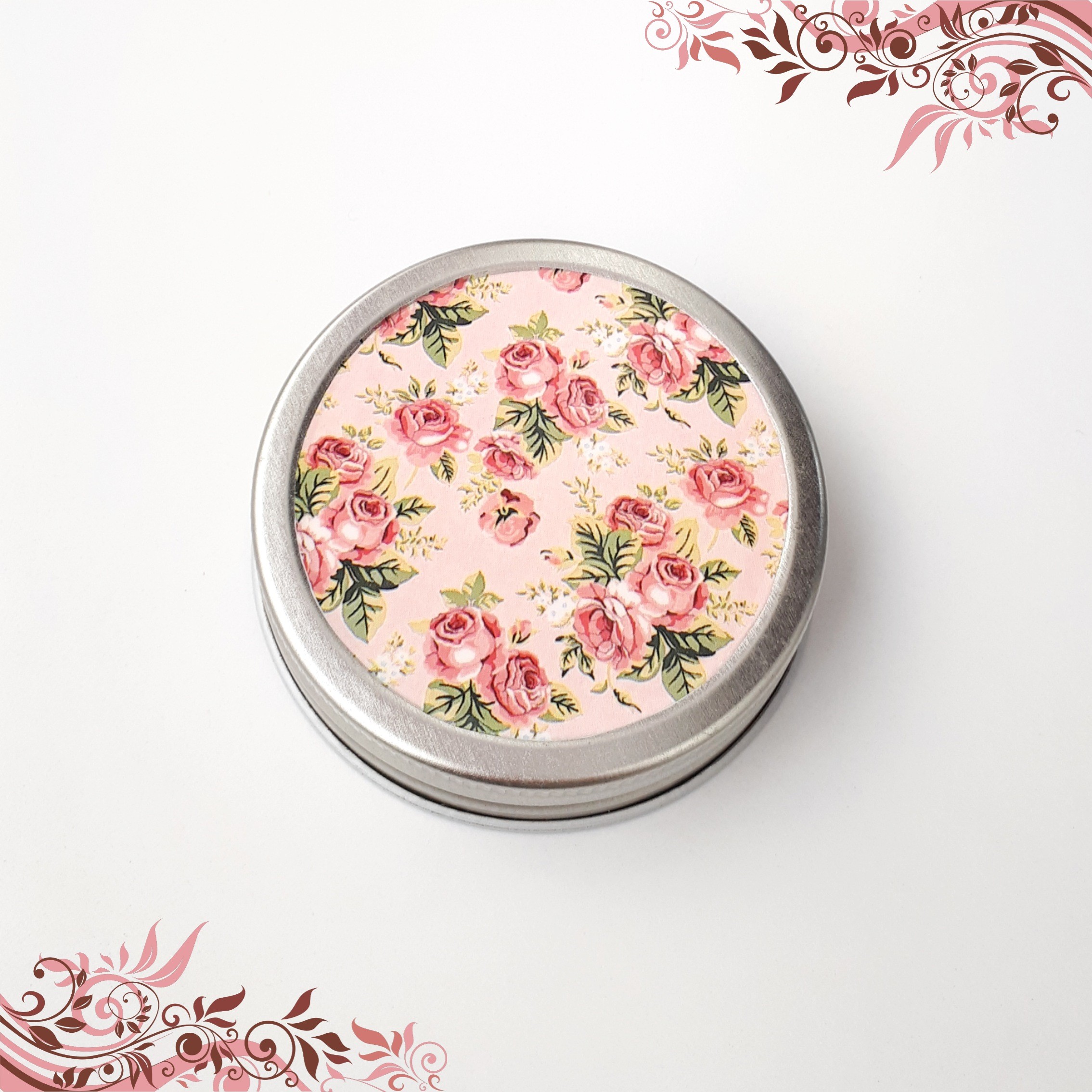 درب بانکه نقره ای طرح گل بوته مدل کانتینری