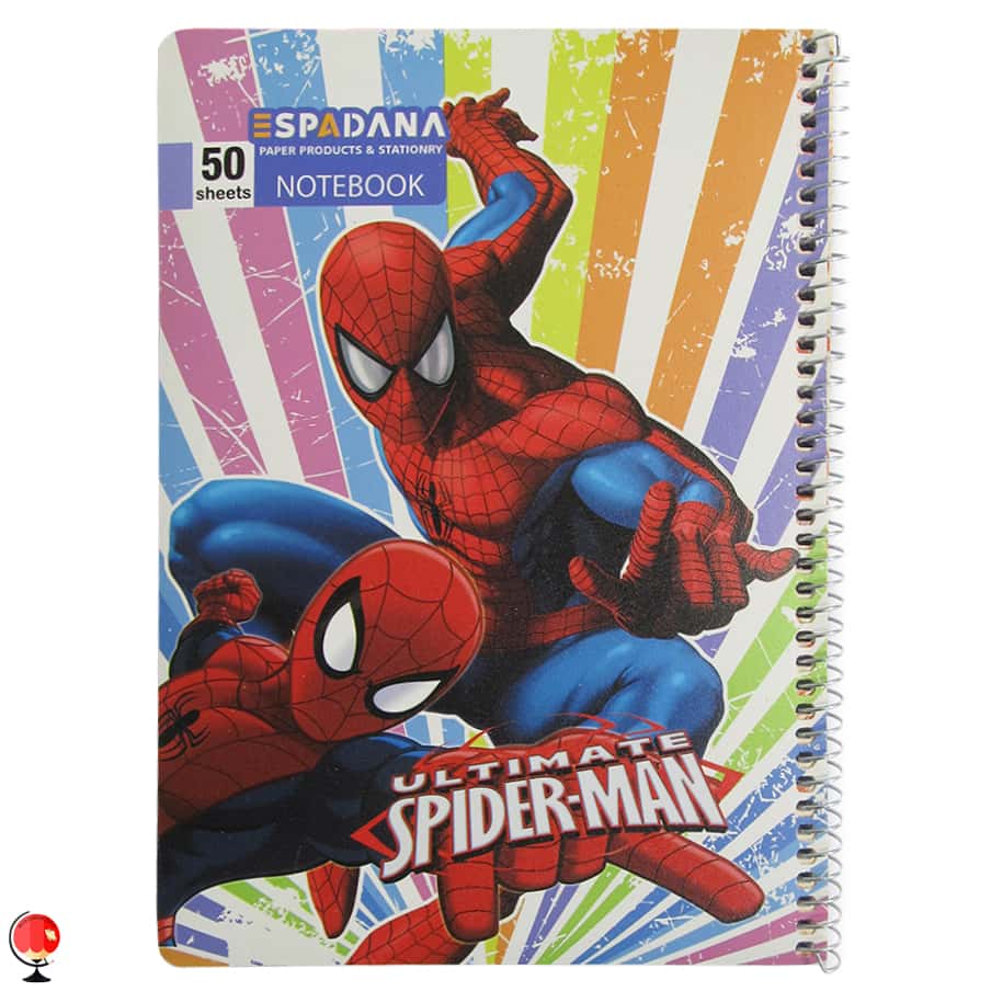 دفتر مشق 50 برگ سیمی طرح مرد عنکبوتی اسپادانا