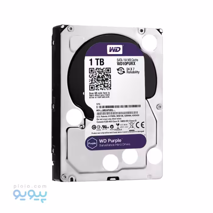 هارد دیسک اینترنال وسترن دیجیتال 1 ترابایت مدل Purple