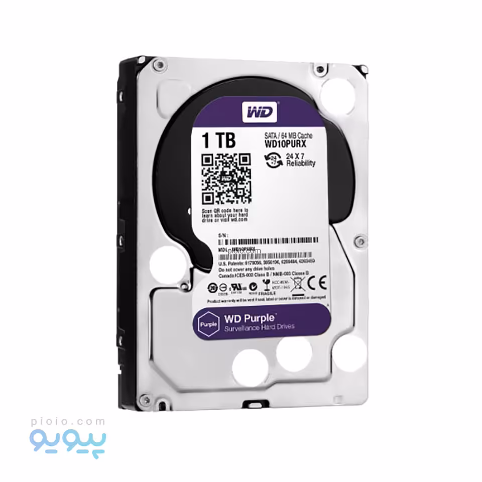 هارد دیسک اینترنال وسترن دیجیتال 1 ترابایت مدل Purple
