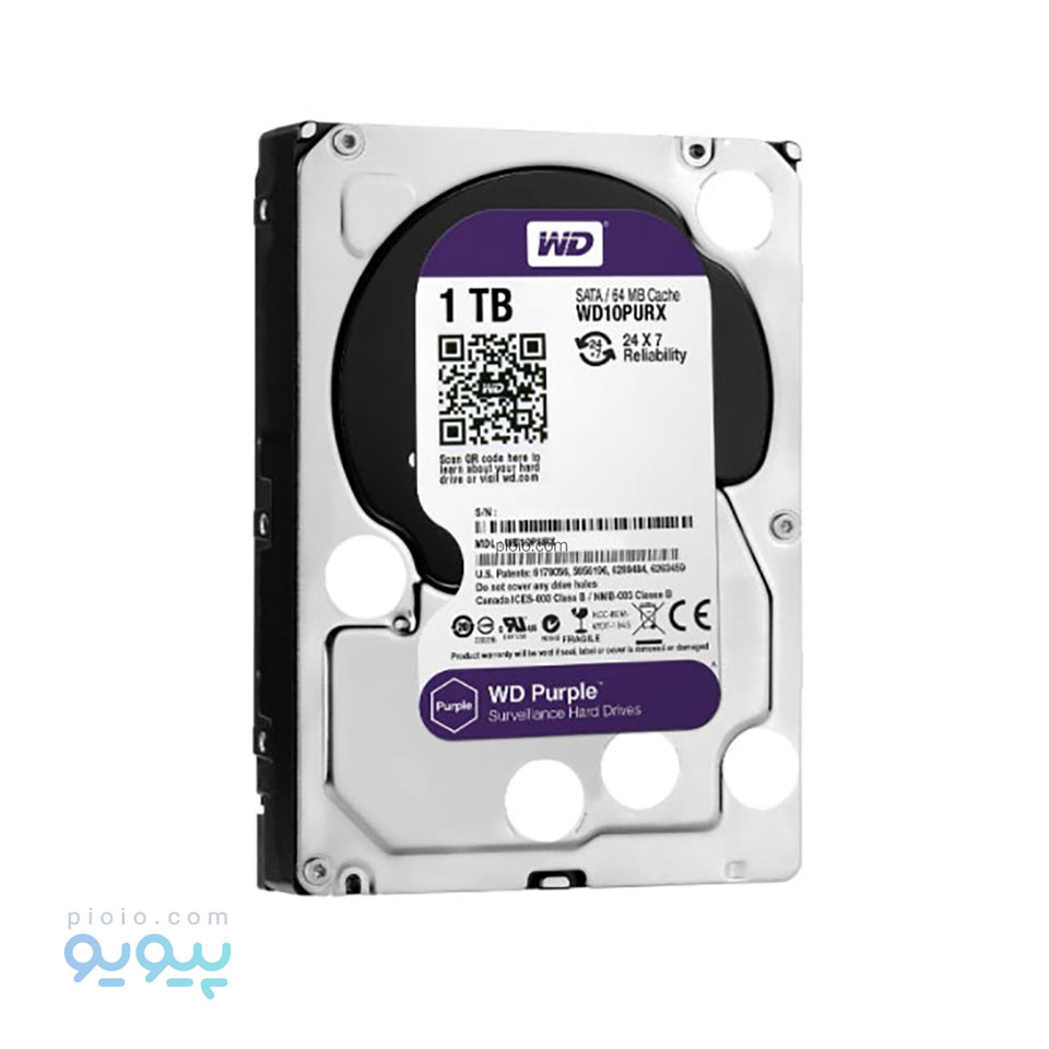 هارد دیسک اینترنال وسترن دیجیتال 1 ترابایت مدل Purple