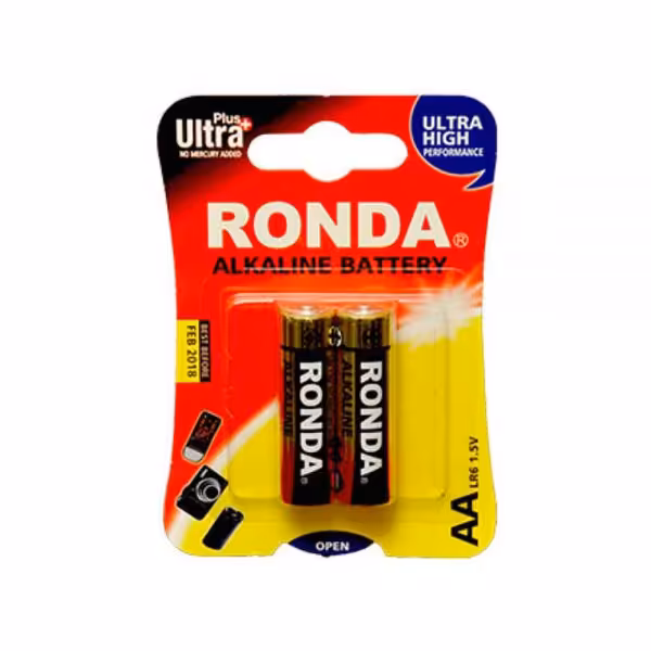 AA Ronda Ultra High Alkaline LR6 Battery | باتری قلمی آلکالاین پک دوتایی