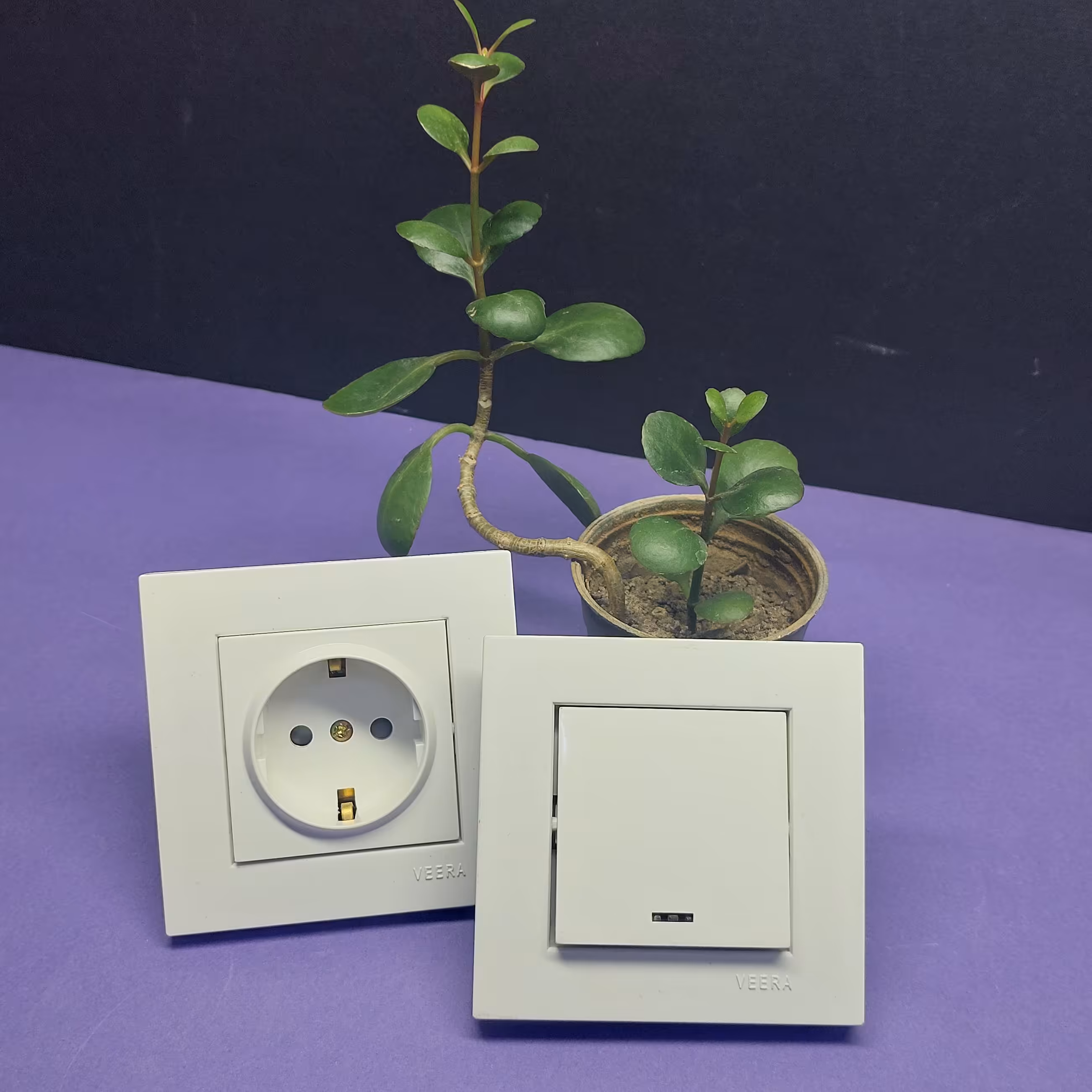 کلید تک پل و پریز ارت دار توکار ویرا