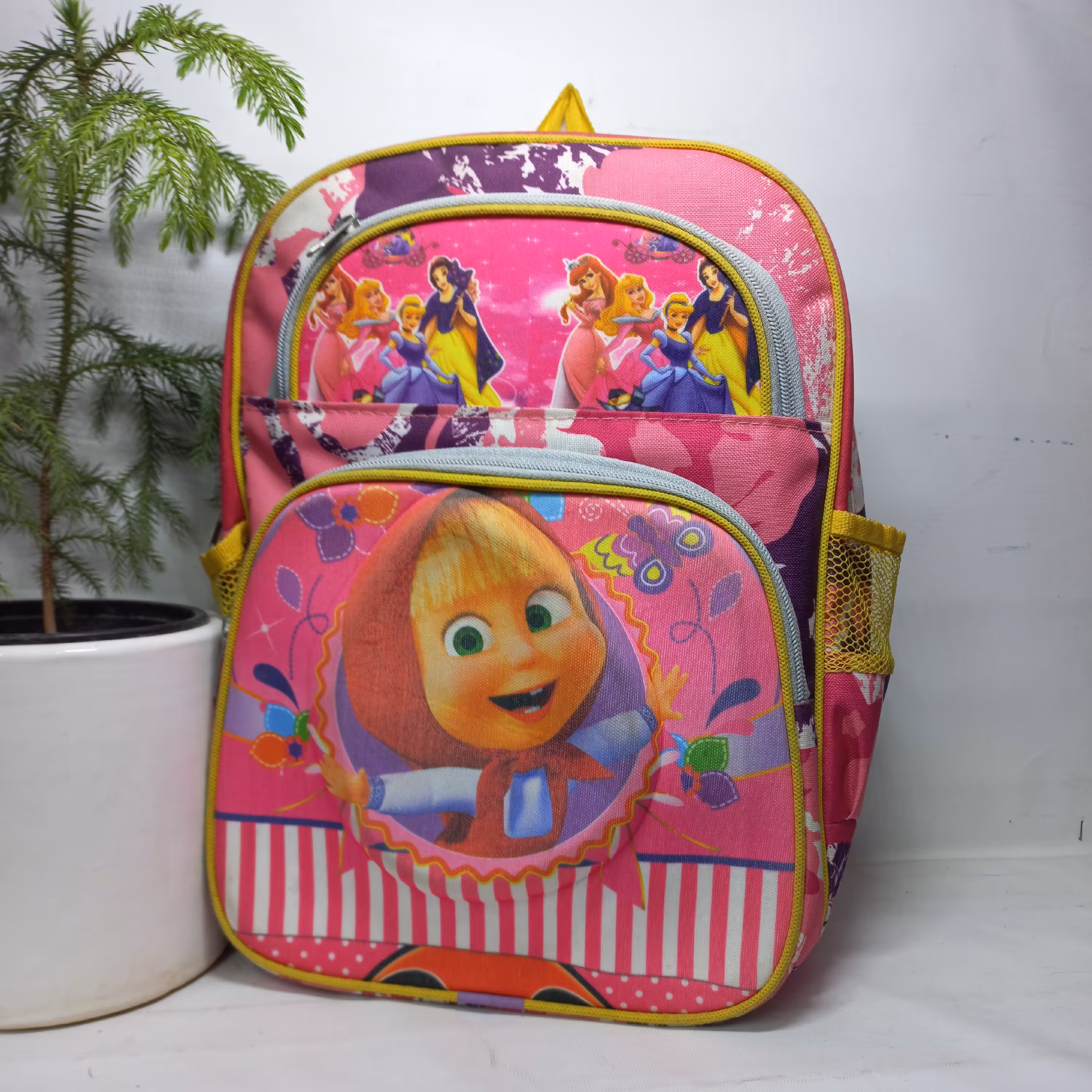 کیف مدرسه مدل دوعکس صورتی