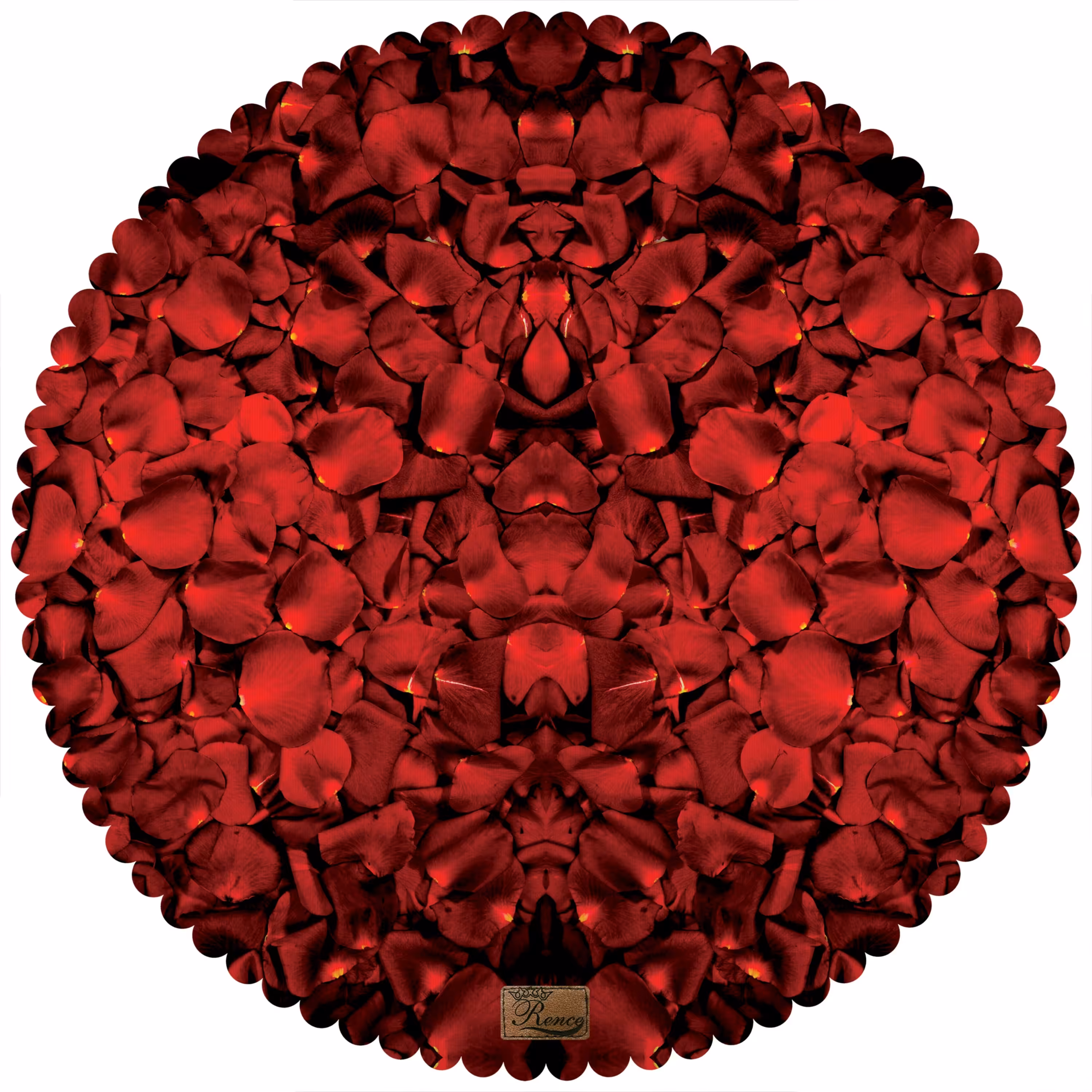  رومیزی مخمل طرح گلبرگ سایز 90 در 95 مدل T2-803 شرکت رنس