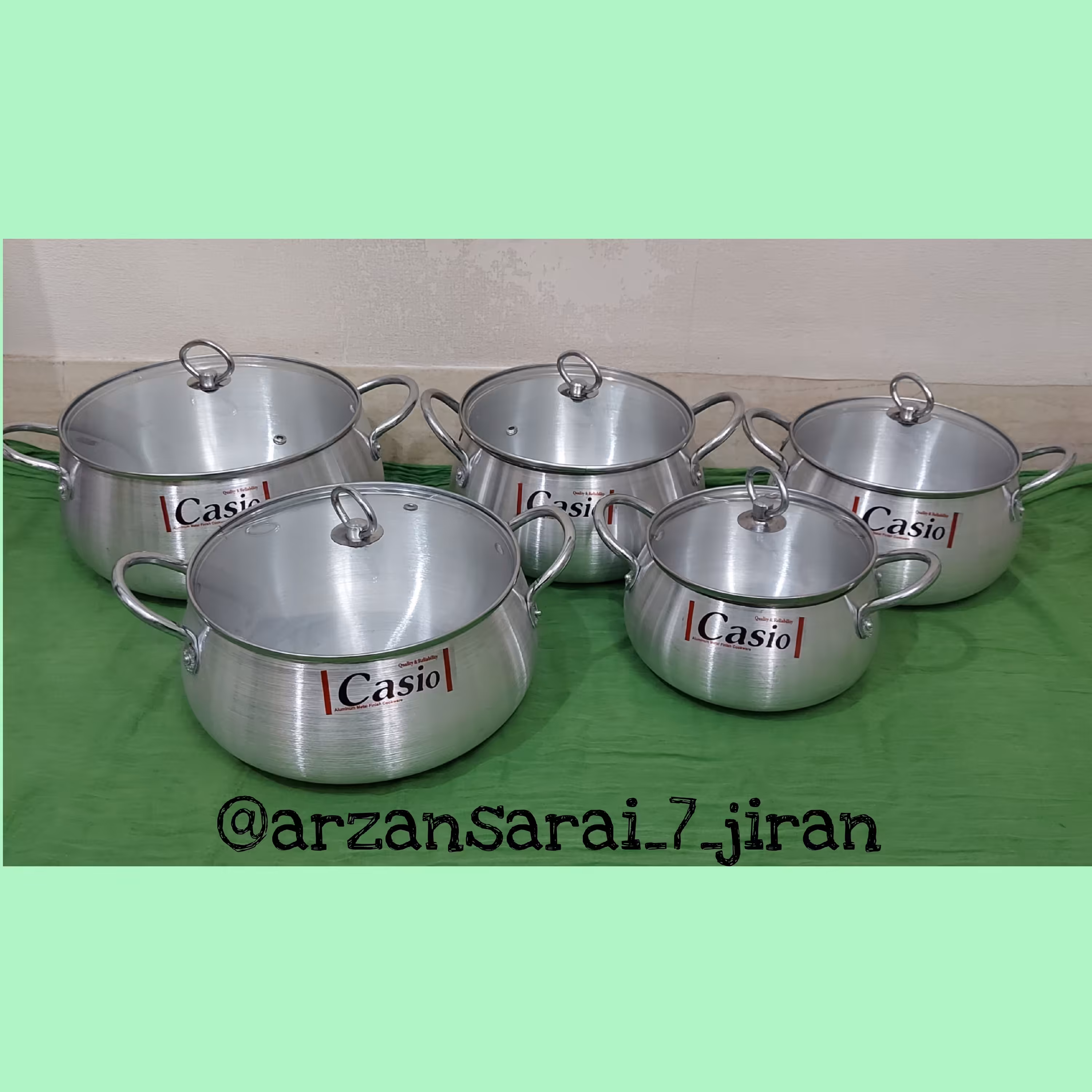 قابلمه  10 پارچه کاسیو دسته نقره ای