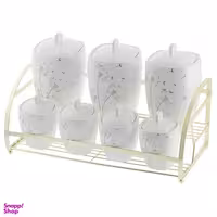 ست جای ادویه 7 پارچه طرح قاصدک به همراه استند