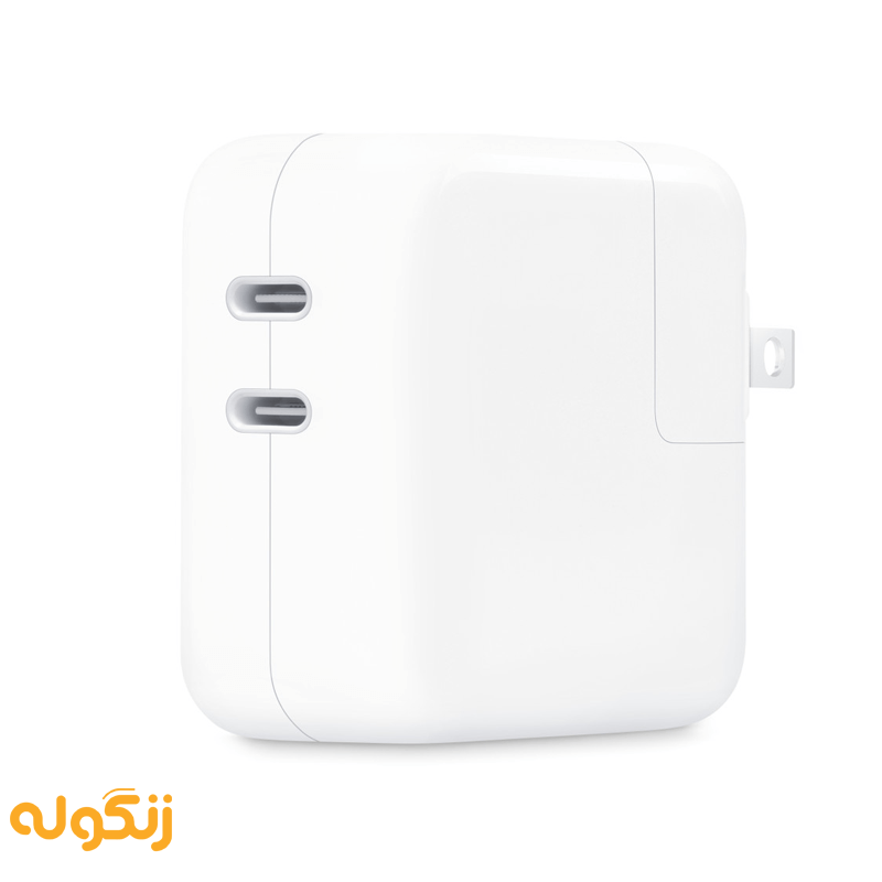 آداپتور 35 وات اورجینال اپل مدل Dual USB-C Port Power Adapter - زنگوله