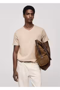 تی شرت نود مردانه 100 ٪ یقه پنبه ای باریک و T MANGO Man