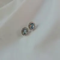 گوشواره نگین سواروسکی آبکاری شده و ضدحساسیت کد 8308 برند acc تحت لیسانس آلمان دارای بارکد اصالت کالا