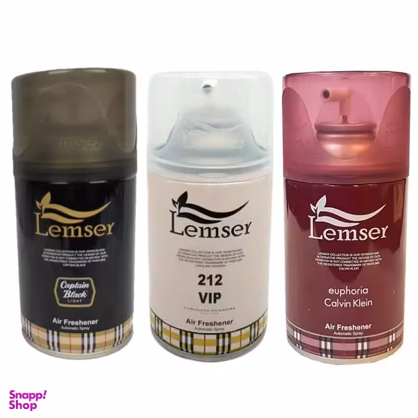 اسپری خوشبوکننده هوا لمسر مدل 212، ایفوریا، کاپیتان بلک حجم 250 میلی لیتر مجموعه 3 عددی