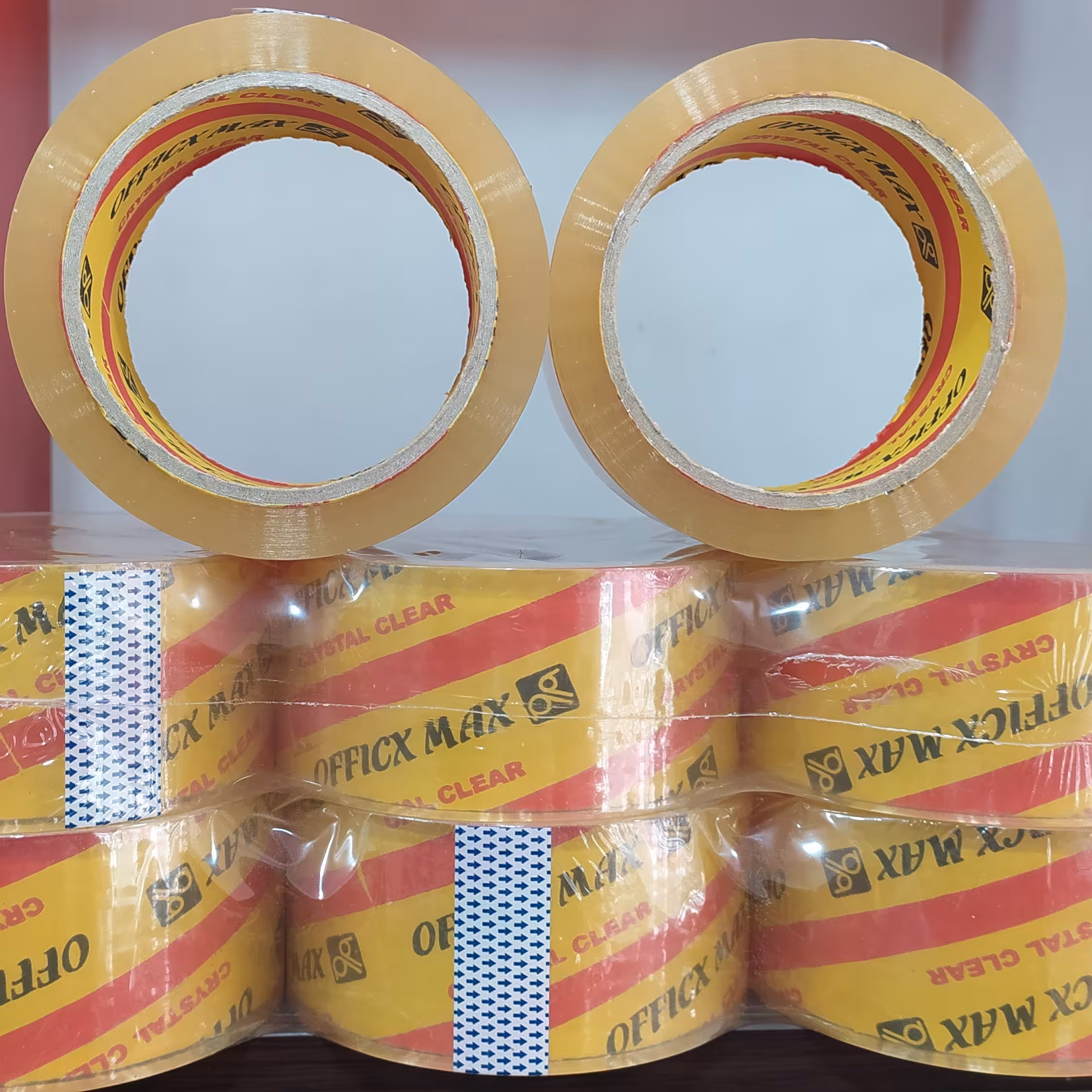 چسب پهن   90 یارد 55میکرون  5سانتی کریستال  چسبندگی عالی