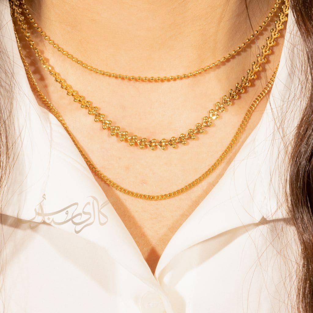 گردنبند سه تایی استیل