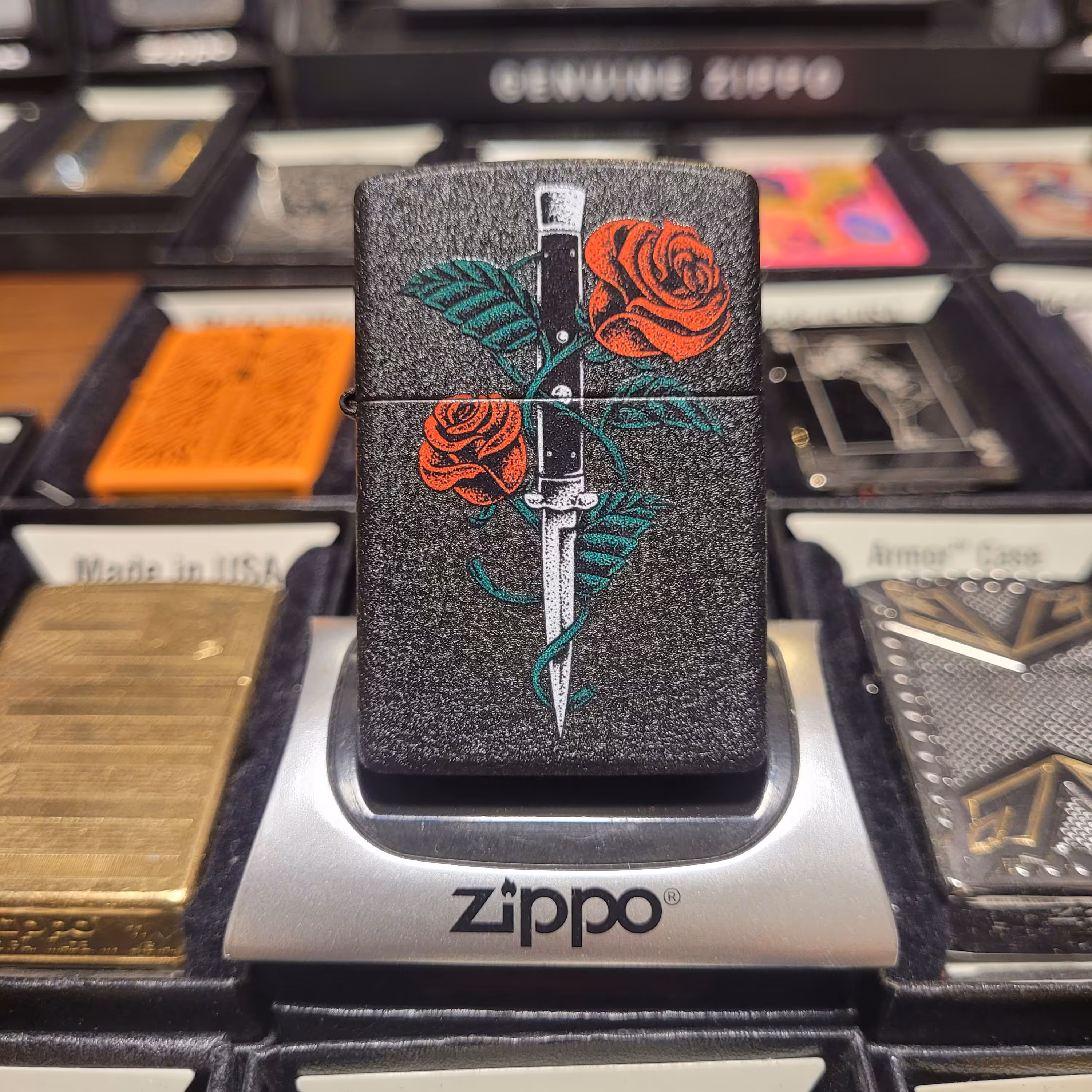 فندک  زیپو مدل ROSE DAGGER  DESIGN