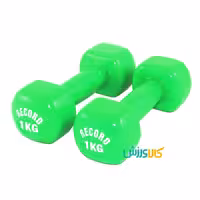 دمبل 1 کیلویی روکش دار رکورد جفتی رنگ فسفری