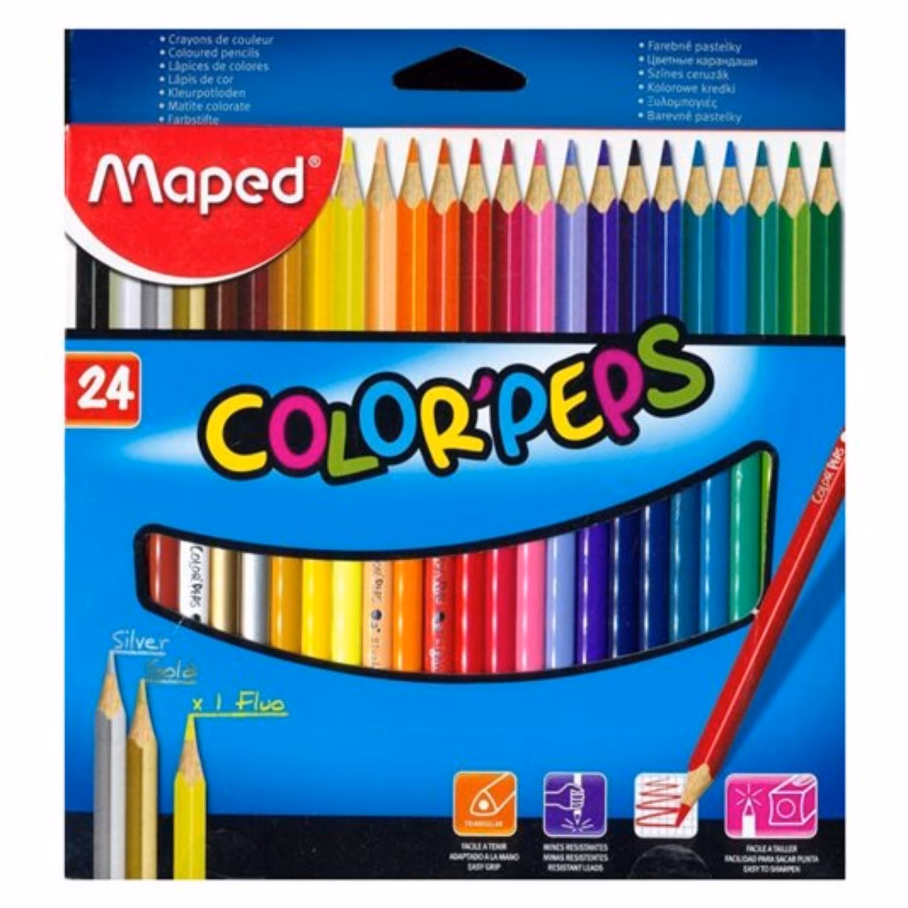 مداد رنگی مپد(24 رنگ)