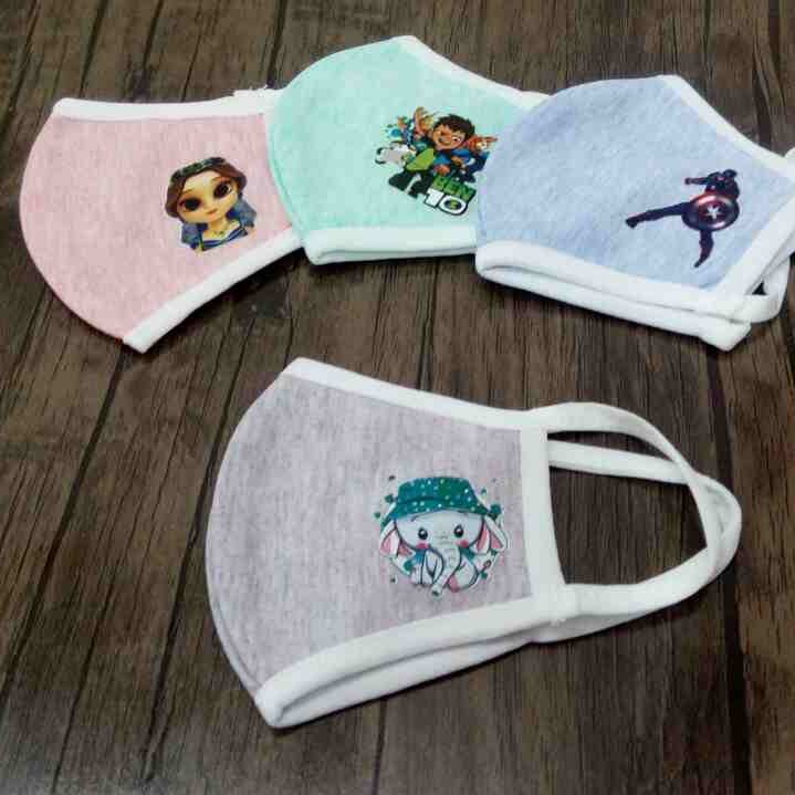 ماسک بچه گانه با طرح های کارتونی