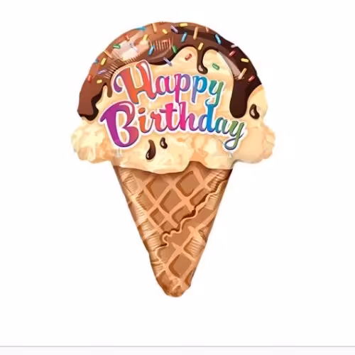 بادکنک فویلی بستنی قیفی