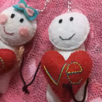 جاکلیدی نمدی دختر و پسر مدل Love