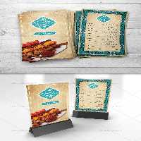 منوی لایه باز رستوران سنتی | گرافیک با طعم تربچه