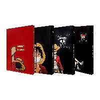 کلاسور 100 برگ پدیده نقش مدل  کالکشن انیمه طرح monkey.d.luffy مجموعه 4 عددی