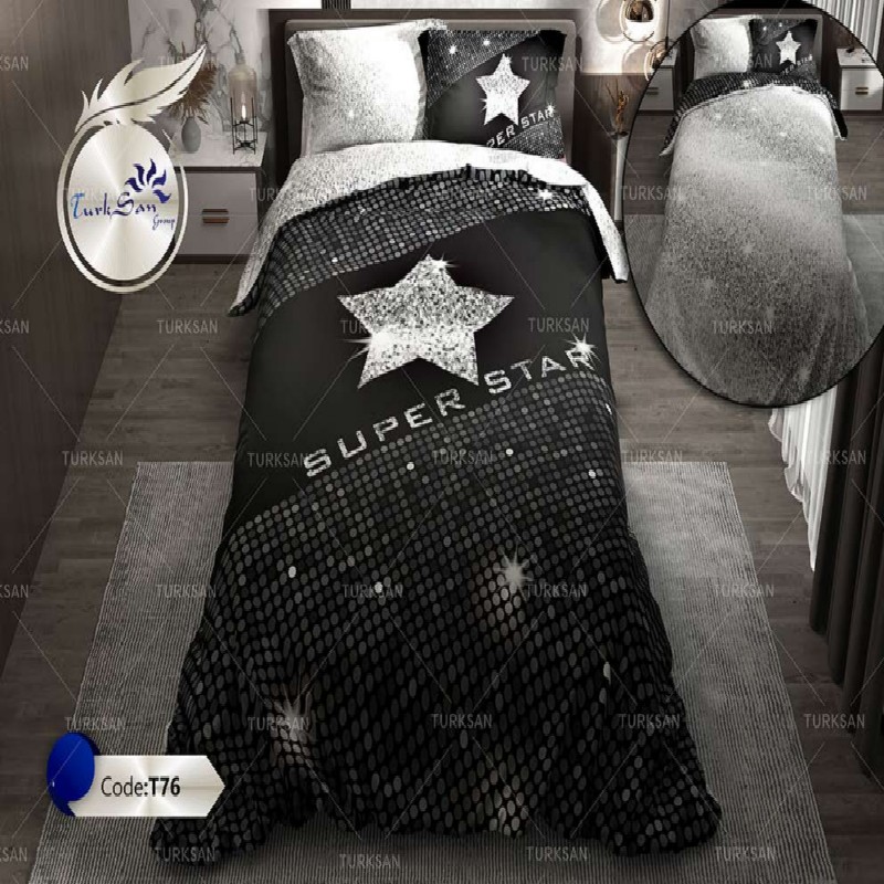 سرویس روتختی ترکسان کد T-76 یکنفره 4 تکه دو رو 