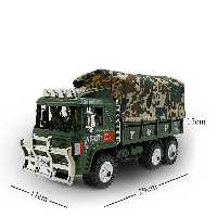 اسباب بازی کامیون ارتشی با تعدادی سرباز 