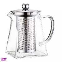 قوری پیرکس مدل مربع طوری استیل