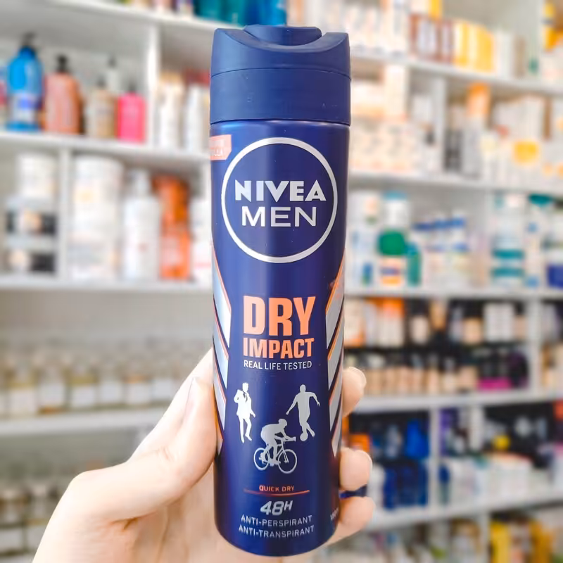 اسپری مردانه ضد تعریق نیوآ مدل درای ایمپکت  رایحه و تند ماندگاری 24 ساعته مناسب برای بدن  حجم 150 میلی لیتر