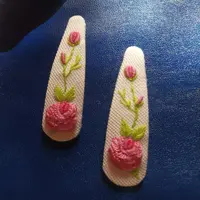 گلسر ، گیره تق تقی دخترونه گلدوزی شده با دست 