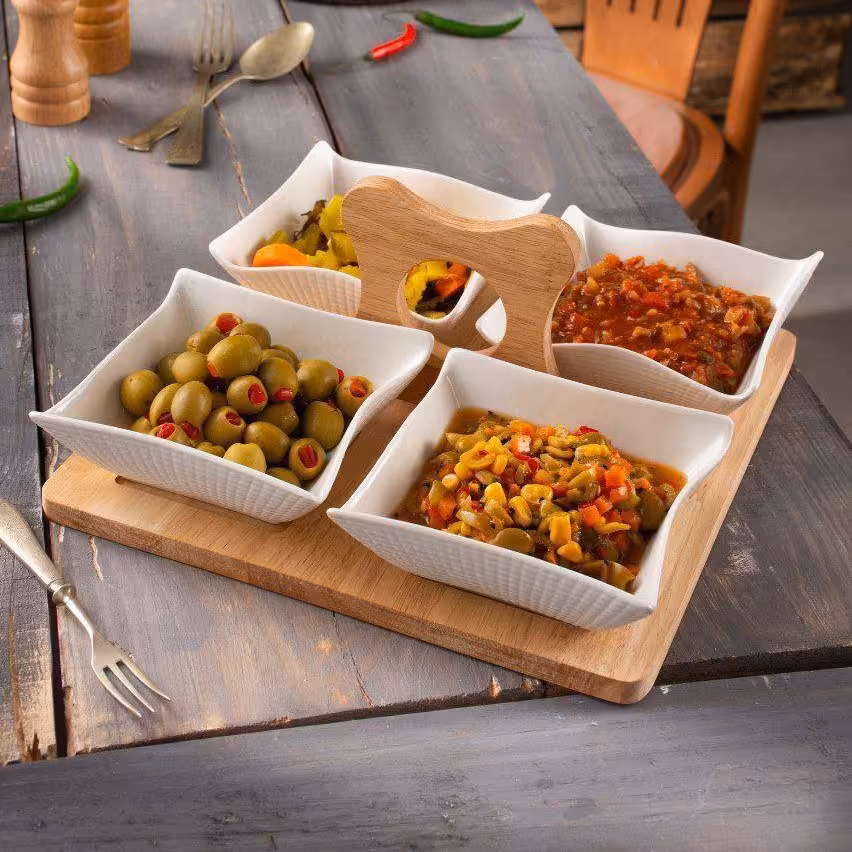 ظرف اردو چهار خانه چوب چینی برند ریور کد 2722A