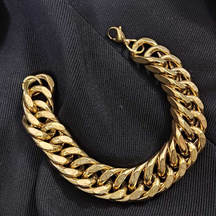 دستبند کارتیر استیل طلایی 17 میل