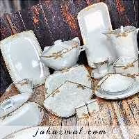 سرویس چینی پردیس طرح آوش 105 پارچه کد 2060