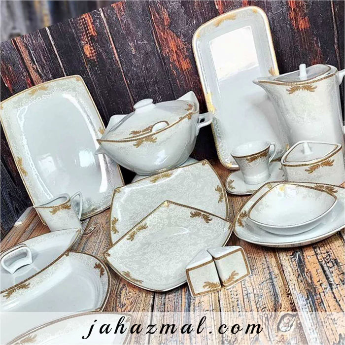 سرویس چینی پردیس طرح آوش 105 پارچه کد 2060